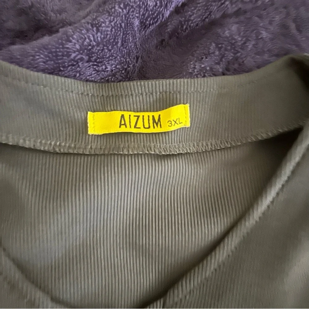 Aizum long-sleeved lace-up T- shirt XL